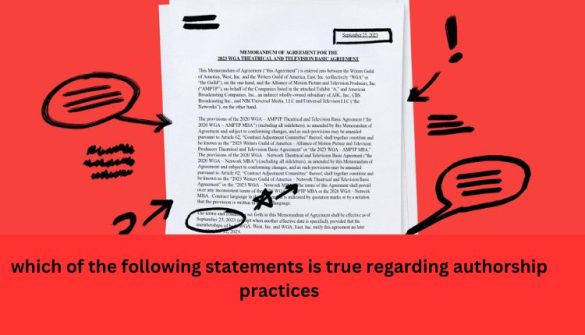 which of the following statements is true regarding authorship practices